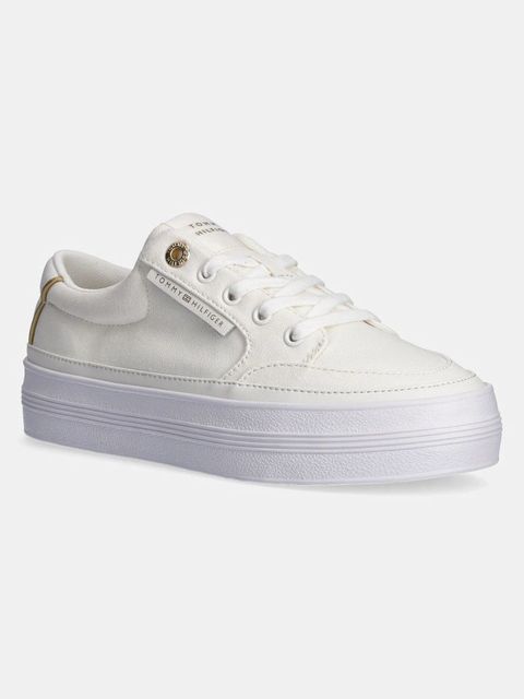 Tommy Hilfiger tenisówki ESSENTIAL VULC TEXTILE SNEAKER damskie kolor biały FW0FW08323 - zdjęcie produktu nr 1