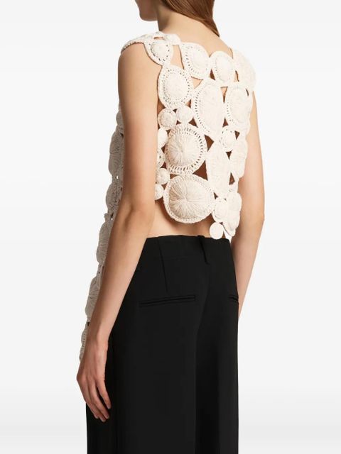 KHAITE Avalon crochet top - Neutrals