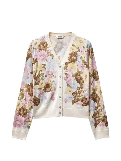 Versace printed silk knit cardigan - Neutrals - zdjęcie produktu nr 1