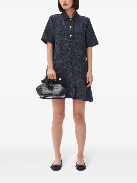 GANNI short-sleeve denim mini dress - Black - zdjęcie produktu nr 2