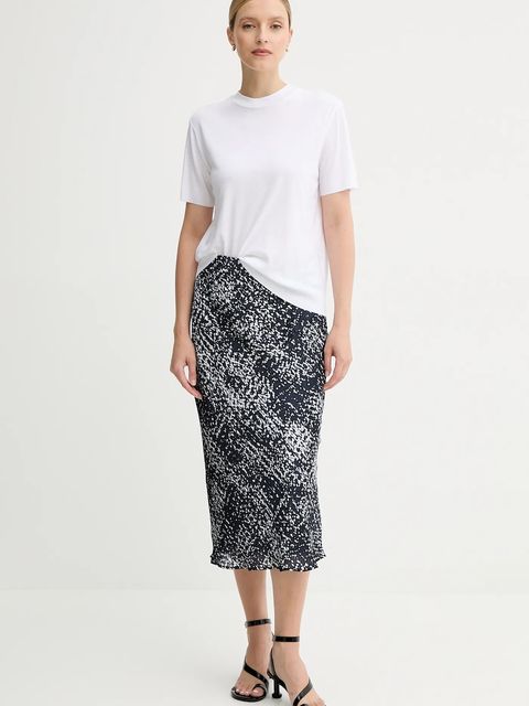 Calvin Klein spódnica kolor granatowy midi rozkloszowana LV044C621G