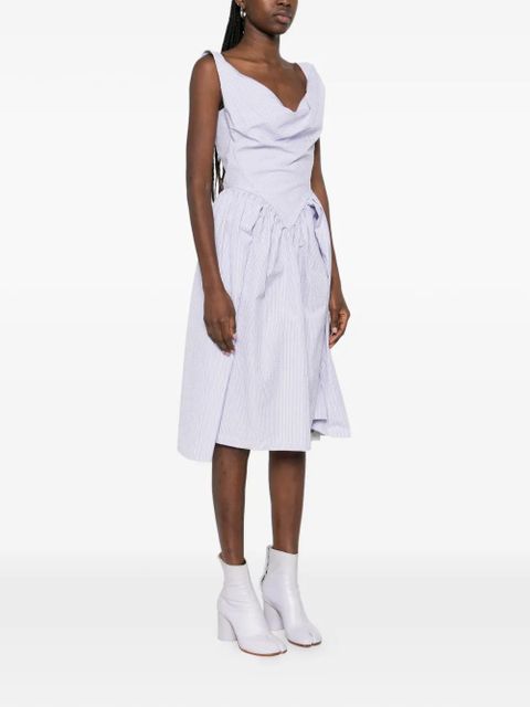 Vivienne Westwood Sunday striped-pattern mini dress - White