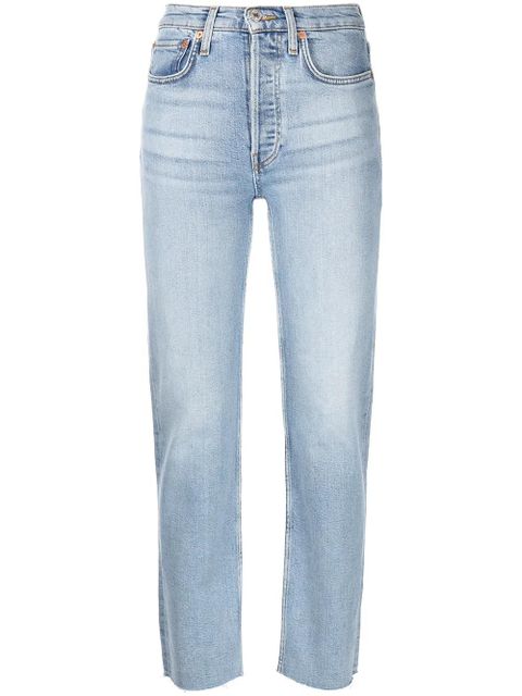 RE/DONE Stove Pipe high-rise straight jeans - Blue - zdjęcie produktu nr 1