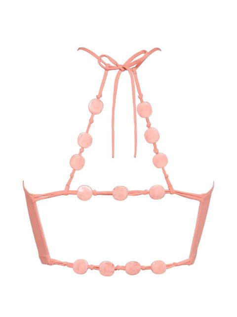 ERES Apollonia halterneck beaded-detail bikini top - Orange - zdjęcie produktu nr 2