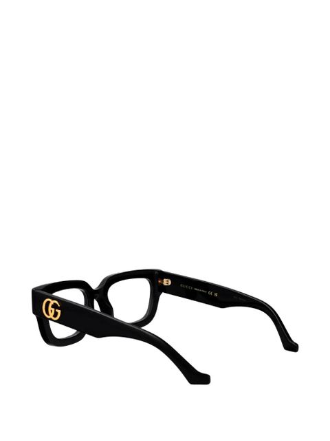 Gucci Eyewear Double G square-frame glasses - Black