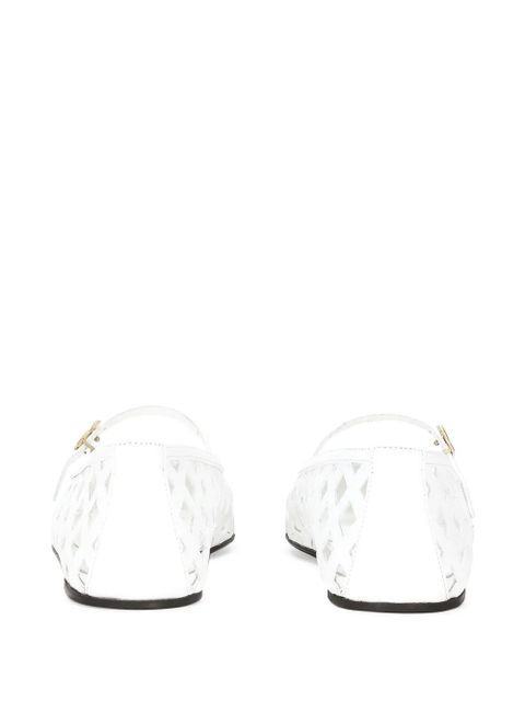 Dolce & Gabbana perforated leather ballerina shoes - White - zdjęcie produktu nr 2