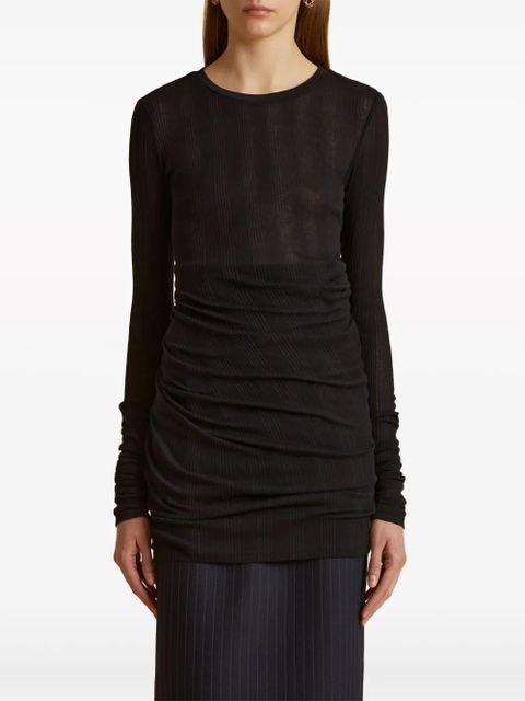 KHAITE The Lenora ribbed T-shirt - Black
