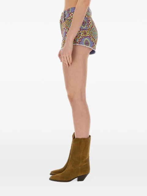 ETRO paisley-print shorts - Purple