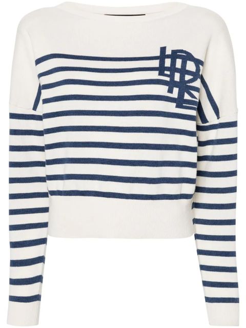 Lauren Ralph Lauren Hainvette striped cotton jumper - Neutrals - zdjęcie produktu nr 1