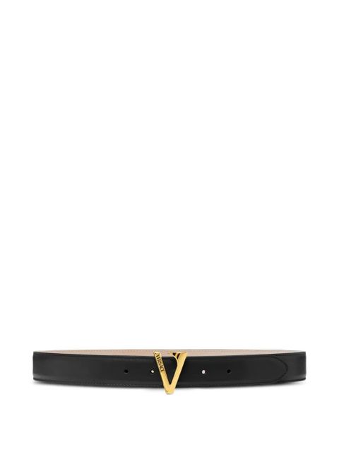 Versace V-buckle leather belt - Black - zdjęcie produktu nr 1