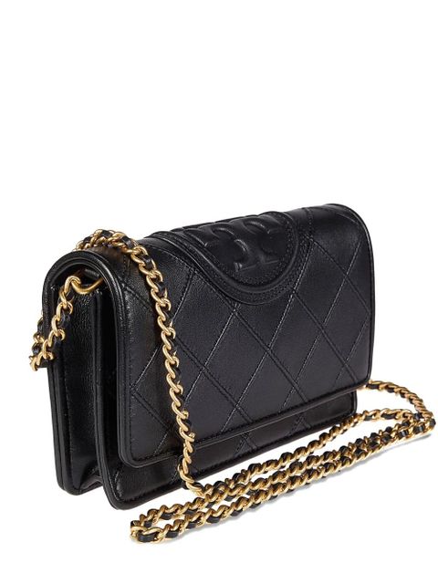 Tory Burch Fleming Soft quilted chain shoulder bag - Black - zdjęcie produktu nr 1