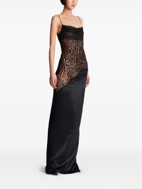 Balmain lace-embellished dress - Black