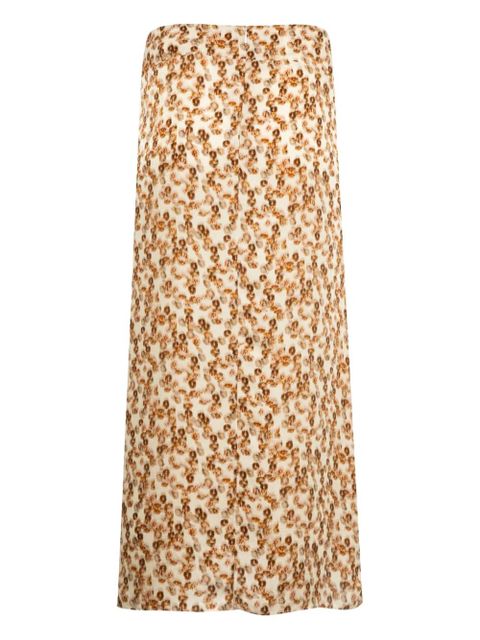 ISABEL MARANT Lisanne floral-print midi skirt - Brown - zdjęcie produktu nr 2