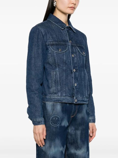 Off-White logo-detail denim jacket - Blue