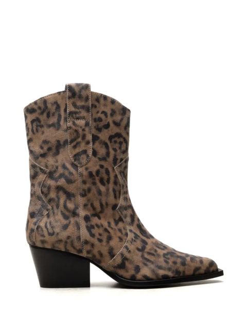 Free People leopard-print cowboy boots - Neutrals - zdjęcie produktu nr 1