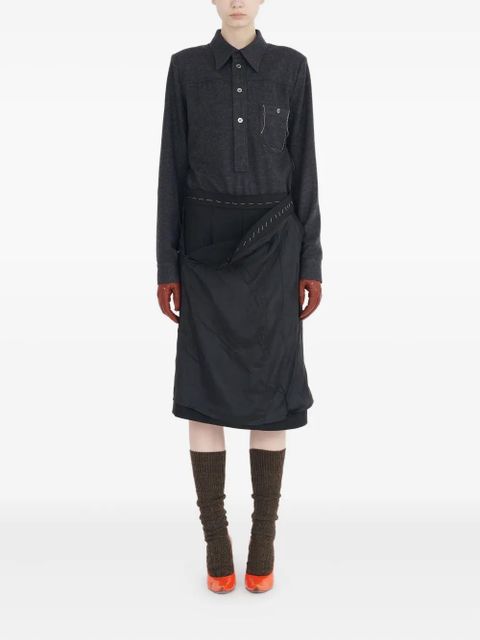 Maison Margiela long sleeve midi dress - Black