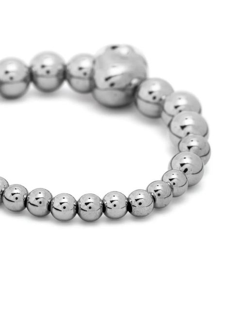 Alexander McQueen skull-charm beaded bracelet - Silver - zdjęcie produktu nr 2