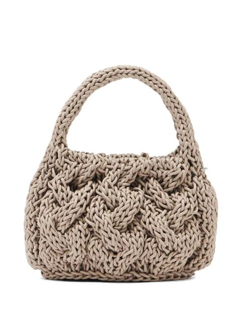 JW Anderson small cable-knit tote bag - Neutrals - zdjęcie produktu nr 2