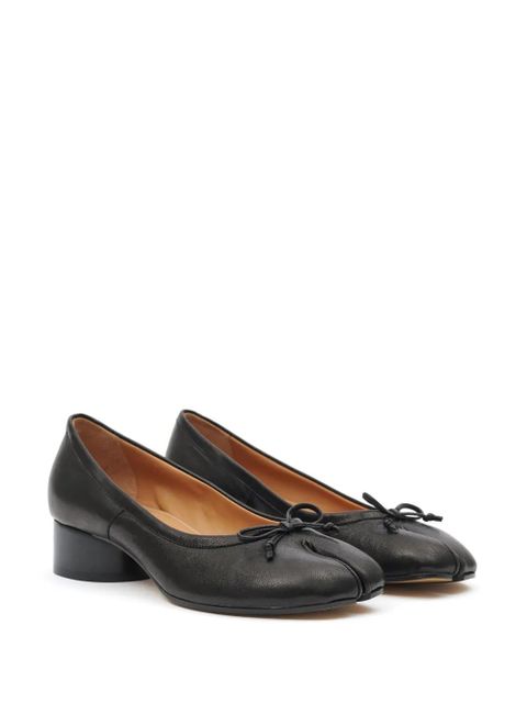 Maison Margiela Tabi 30mm leather ballerina pumps - Black