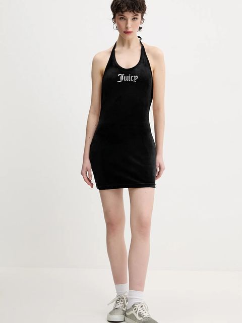 Juicy Couture sukienka welurowa HALTER - zdjęcie produktu nr 2