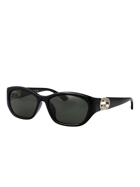 Gucci Eyewear rectangle-frame sunglasses - Black - zdjęcie produktu nr 2