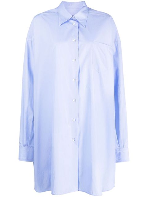 Maison Margiela longline poplin shirt - Blue - zdjęcie produktu nr 1