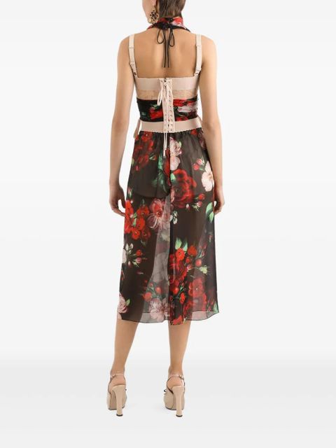 Dolce & Gabbana floral-print top - Black