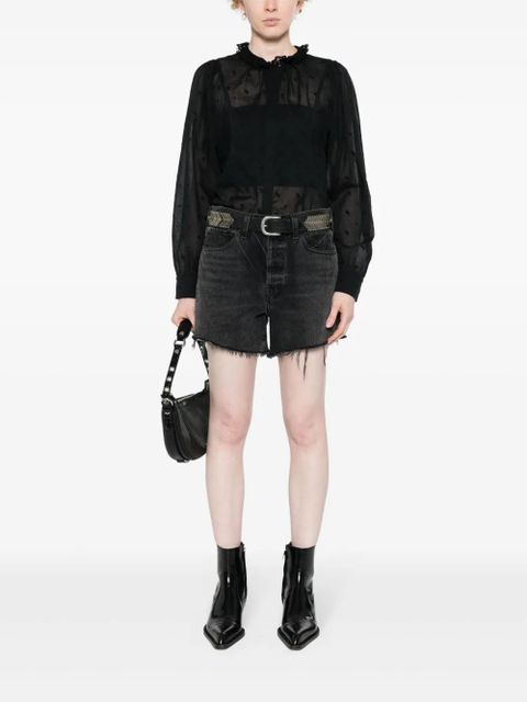 MARANT ÉTOILE Terzali floral-embroidered blouse - Black - zdjęcie produktu nr 2