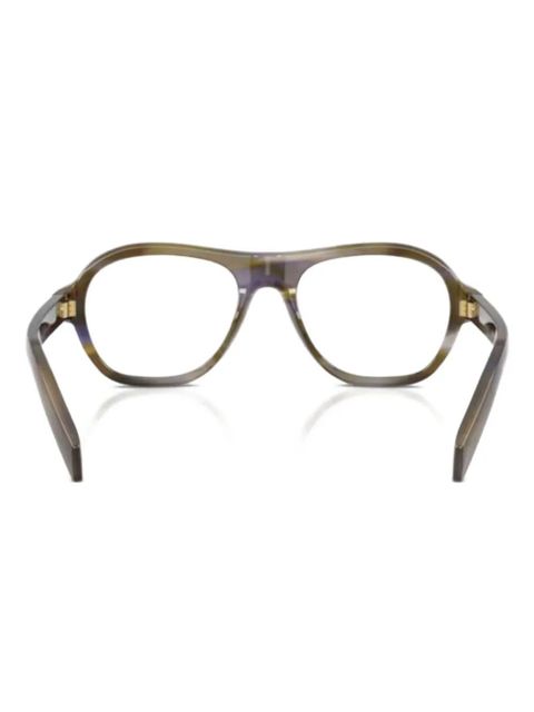 Prada Eyewear geometric-frame glasses - Brown - zdjęcie produktu nr 1