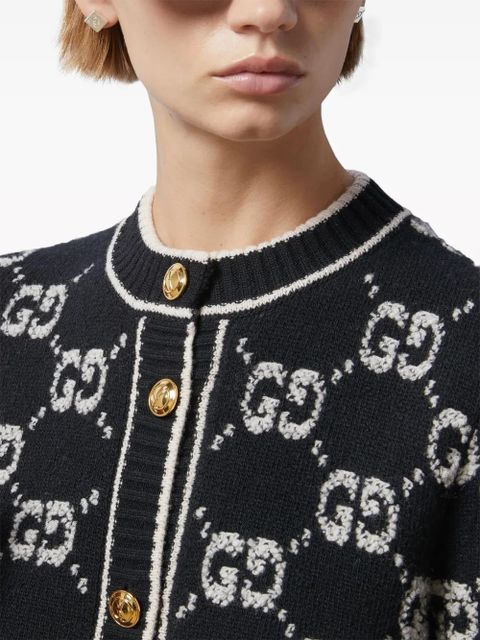 Gucci GG bouclé wool cardigan - Black