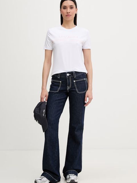 Guess T-shirt damski bawełniany z elastanem SIENA - zdjęcie produktu nr 1