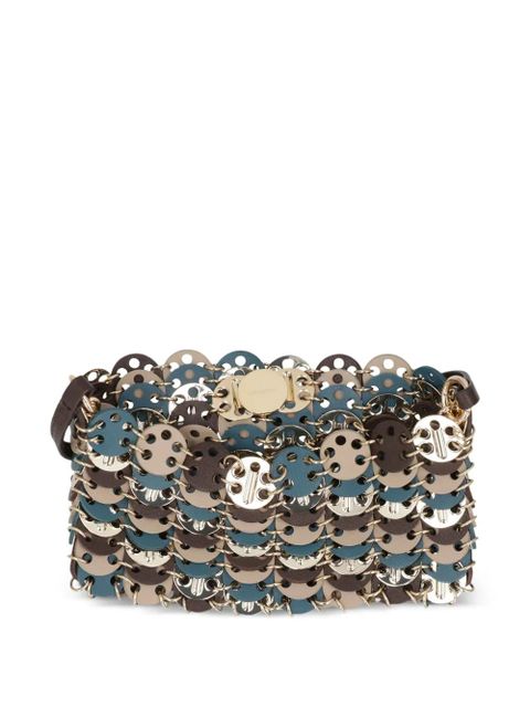 Rabanne disc-detailing cross bag - Silver
