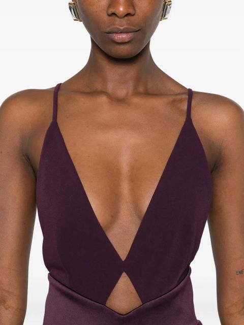 Solace London Avallon cross-strap maxi dress - Purple