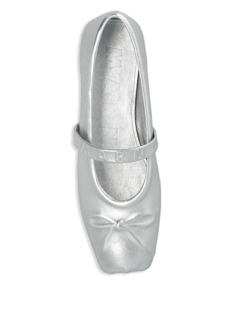 Marni metallic ballerina shoes - Silver