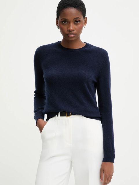 United Colors of Benetton sweter kaszmirowy kolor granatowy lekki 1033D107P - zdjęcie produktu nr 1