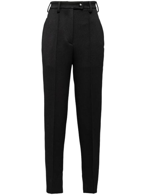 Prada high-rise natté trousers - Black - zdjęcie produktu nr 1