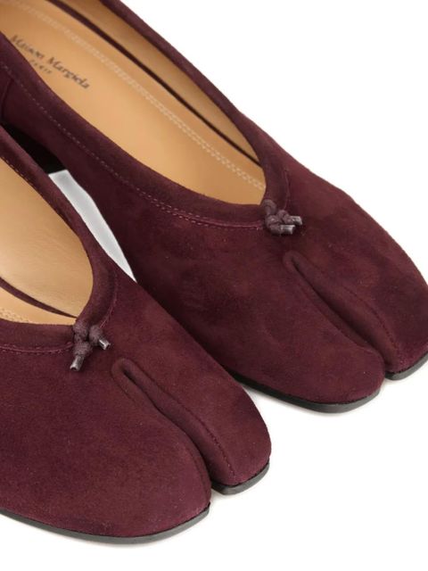 Maison Margiela Tabi block-heel suede pumps - Red