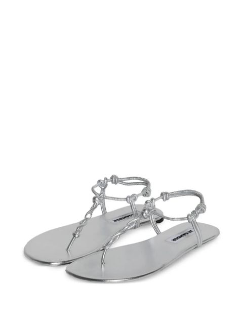 Jil Sander knot-strap flat sandals - Grey