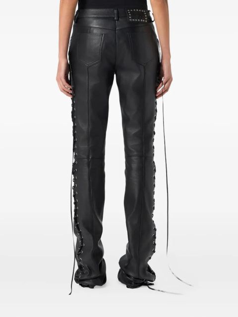 Blumarine lace-up trousers - Black