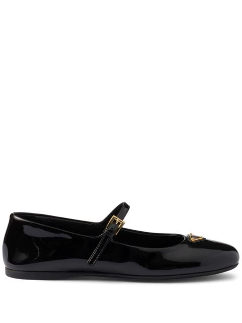 Prada leather ballerina shoes - Black - zdjęcie produktu nr 1