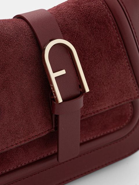 Furla torebka skórzana kolor bordowy WB01884.BX2567.T1R00 - zdjęcie produktu nr 2
