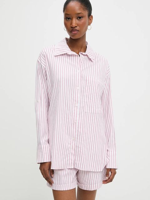 Answear.LAB koszula i szorty damski kolor różowy