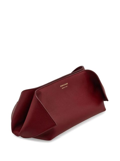 Ferragamo leather makeup bag - Red