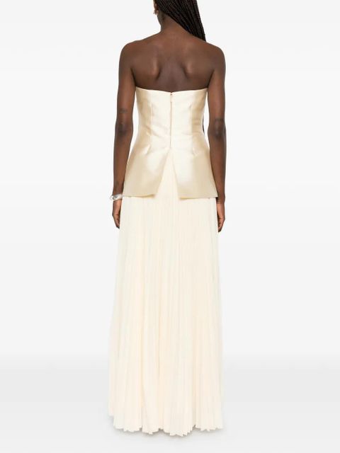 Solace London Claudette pleated maxi dress - Yellow