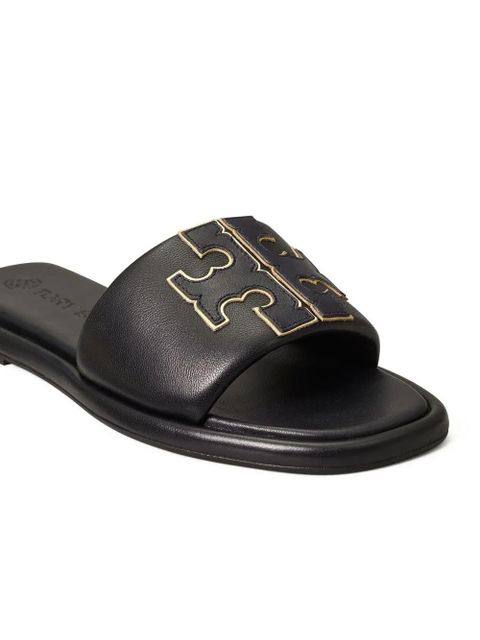 Tory Burch Double T Sport slides - Black