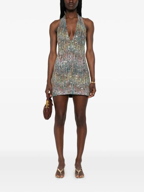 Missoni sequin-embellished halterneck mini dress - Brown - zdjęcie produktu nr 2
