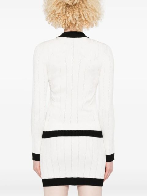 Balmain two-tone cardigan - White
