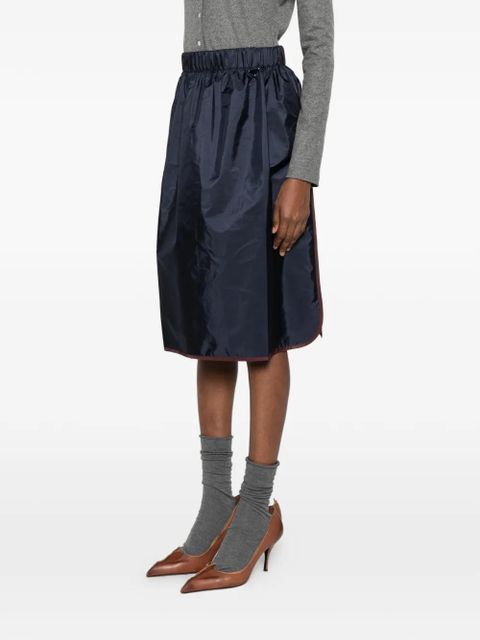 Prada logo-plaque skirt - Blue