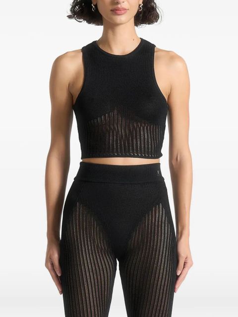 Manière De Voir knitted racer crop top - Black - zdjęcie produktu nr 1