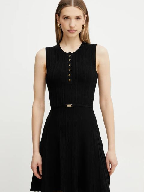 Marciano Guess sukienka GIADA kolor czarny midi rozkloszowana 5GGK26 5874Z